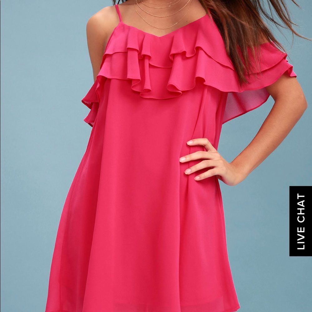 Pink chiffon dress